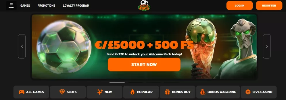Hidden Jack Casino — Tot €5.000 + 500 Gratis Spins welkomstbonus